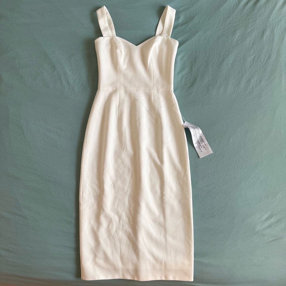 Brand New - Dress the Population - Nichole Sweetheart Neck Cocktail Dress Midi